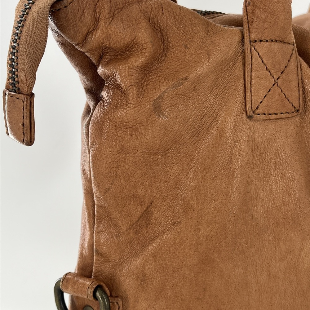Vintage Danier Tote Large Satchel Bag Compartments‎ Teracotta Honey Brown Purse - Picture 5 of 16